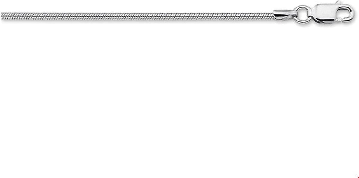 Zilver Gerhodineerde Collier slang rond 1 1316491 42 cm