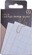paperclips cactus 3,9 x 2,7 cm staal goud 5 stuks