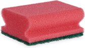 schuurspons 12 x 9 x 4,5 cm foam rood 3 stuks