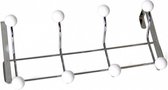 deurhanger 8-haaks 32 x 16 x 12 cm staal wit/grijs