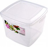 lunchbox London 2,3 liter 17,2 x 13,1 cm transparant/wit