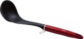 soeplepel Burgundy 33 cm nylon zwart/rood