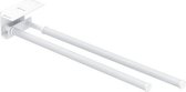 handdoekhouder Duo uitschuifbaar 43/77 cm staal wit