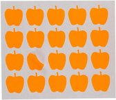 etiketten appel 22 x 49 mm papier oranje 100 stuks