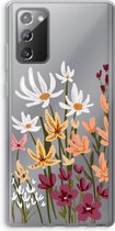 Case Company® - Samsung Galaxy Note 20 / Note 20 5G hoesje - Painted wildflowers - Soft Cover Telefoonhoesje - Bescherming aan alle Kanten en Schermrand