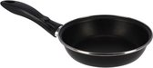 koekenpan 46 x 28 x 8 cm RVS zwart