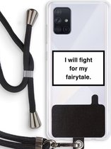 Case Company® - Samsung Galaxy A71 hoesje met Koord - Fight for my fairytale - Telefoonhoesje met Zwart Koord - Bescherming aan alle Kanten en Over de Schermrand