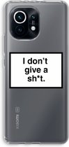 Case Company® - Xiaomi Mi 11 hoesje - Don't give a shit - Soft Cover Telefoonhoesje - Bescherming aan alle Kanten en Schermrand