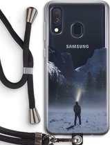 Case Company® - Samsung Galaxy A40 hoesje met Koord - Wanderlust - Telefoonhoesje met Zwart Koord - Bescherming aan alle Kanten en Over de Schermrand