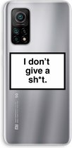 Case Company® - Xiaomi Mi 10T hoesje - Don't give a shit - Soft Cover Telefoonhoesje - Bescherming aan alle Kanten en Schermrand
