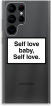 Case Company® - Samsung Galaxy S22 Ultra hoesje - Self love - Soft Cover Telefoonhoesje - Bescherming aan alle Kanten en Schermrand