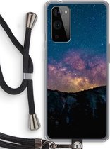 Case Company® - OnePlus 9 Pro hoesje met Koord - Travel to space - Telefoonhoesje met Zwart Koord - Bescherming aan alle Kanten en Over de Schermrand