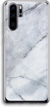 Case Company® - Huawei P30 Pro hoesje - Witte marmer - Soft Cover Telefoonhoesje - Bescherming aan alle Kanten en Schermrand