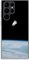 Case Company® - Samsung Galaxy S22 Ultra hoesje - Alone in Space - Soft Cover Telefoonhoesje - Bescherming aan alle Kanten en Schermrand