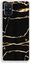 Case Company® - Samsung Galaxy A51 4G hoesje - Gouden marmer - Soft Cover Telefoonhoesje - Bescherming aan alle Kanten en Schermrand