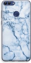 Case Company® - Huawei P Smart (2018) hoesje - Blauw marmer - Soft Cover Telefoonhoesje - Bescherming aan alle Kanten en Schermrand