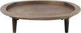 plateau Rosaleen 41 x 10 cm staal/nikkel goud