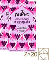 Pukka Thee - Elderberry & Echinacea - Voordeelverpakking - 2 x 20 zakjes