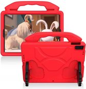 P.C.K. Kinderhoesje ROOD met steun handvatten geschikt voor Samsung Galaxy Tab S6 10.5 INCH 2019 ( T860/T865) MET PEN EN GLASFOLIE