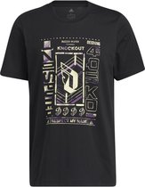 adidas Dame Knockout Shirt Heren - sportshirts - zwart - maat L