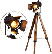 WDMT™ staan lamp koplamp tripod staande lamp retro E27 antiek vintage industrieel