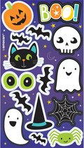 Amscan Stickervel Halloween Junior Papier Paars/wit 4 Stuks