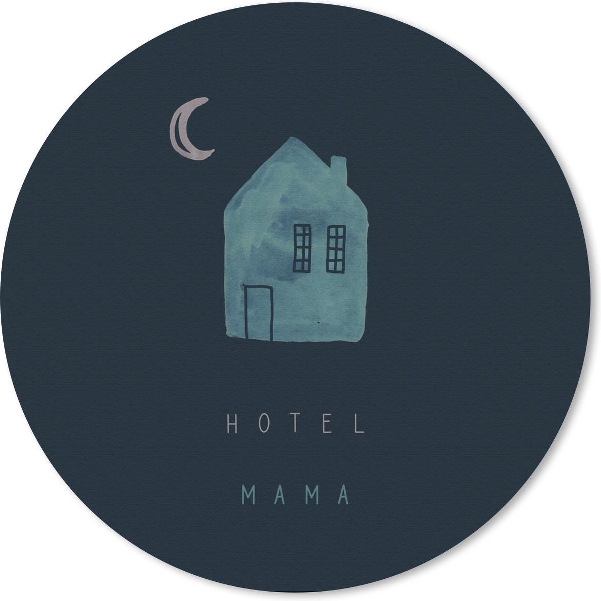 Muismat rond 20x20 cm - Mousepad Spreuken - Quotes - Hotel mama - Moeder - Ronde muismatten