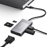 Sounix 7 in 1 USB HUB - USB-C Hub Adapter - Type-C naar 4K UHD HDMI / VGA Converter - Thunderbolt 3 - USB 3.0-UCL72111