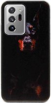 ADEL Siliconen Back Cover Softcase Hoesje Geschikt voor Samsung Galaxy Note 20 Ultra - Dobermann Pinscher Hond