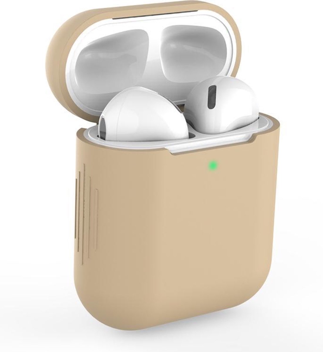 Apple AirPods 1/2 Hoesje - Bruin - Siliconen - Case - Cover - Soft case