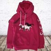 Squared and Cubed kindertrui met paarden roze 210 -s&C-110/116-Hoodie meisjes