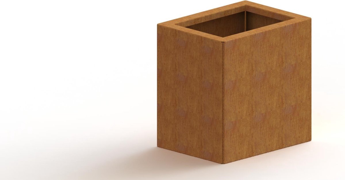 Cortenstaal plantenbak - Rechthoek - 40x30x30cm - Roestkleur - Zonder bodem - MySteel
