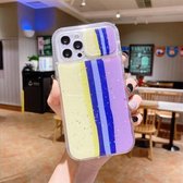 Sliding Camera Cover Design Rainbow Epoxy TPU + PC Shockproof Case voor iPhone 11 (Regenboogpatroon 5)