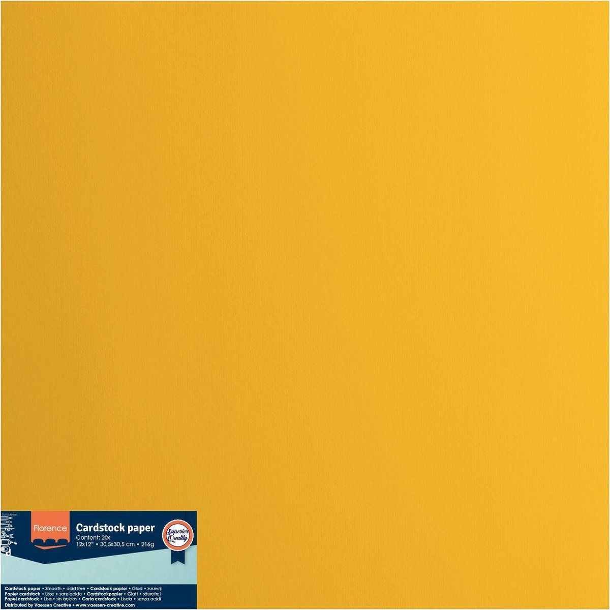 Florence Karton - Honey - 305x305mm - Gladde textuur - 216g