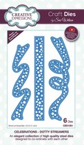 Creative Expressions Stans - Linten met stippen - 12cm x 3cm - Set van 6