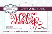 Creative Expressions Stans - Kerst - 'We Wish You A Merry Christmas' - 4,2cm x 8cm