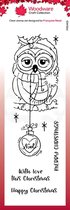 Woodware Clear stamp - Uil met kerstbal - 20,3cm x 6,6cm - Polymeer