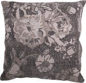Hoyz | Vintage Flower Beige Kussen | 60 X 60 | Sierkussen Voor Woonkamer Of Slaapkamer