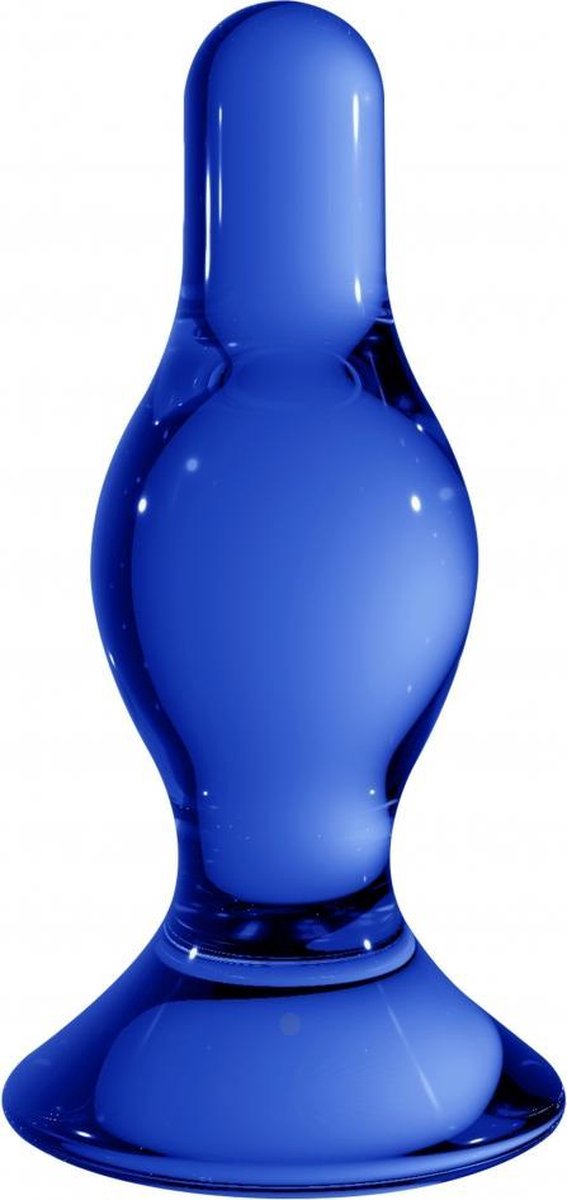 Goedkoopste Chrystalino Classy Glazen Buttplug - Blauw