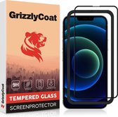 GrizzlyCoat Easy Fit Gehard Glas Ultra-Clear Screenprotector voor Apple iPhone 13 Mini - Zwart
