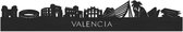 Skyline Valencia Zwart hout - 100 cm - Woondecoratie design - Wanddecoratie - WoodWideCities