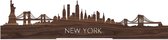 Standing Skyline New York Notenhout - 40 cm - Woondecoratie design - Decoratie om neer te zetten - WoodWideCities