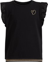 WE Fashion Meisjes T-shirt met volant en glitterdetails