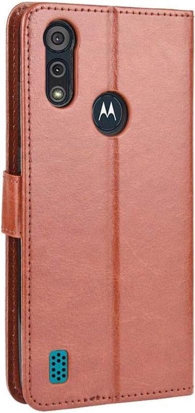 Motorola Moto E7i Power - Bookcase Marron - Etui portefeuille