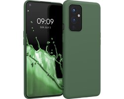 kwmobile telefoonhoesje geschikt voor OnePlus 9 (EU/NA Version) - Hoesje voor smartphone - Back cover in donkergroen