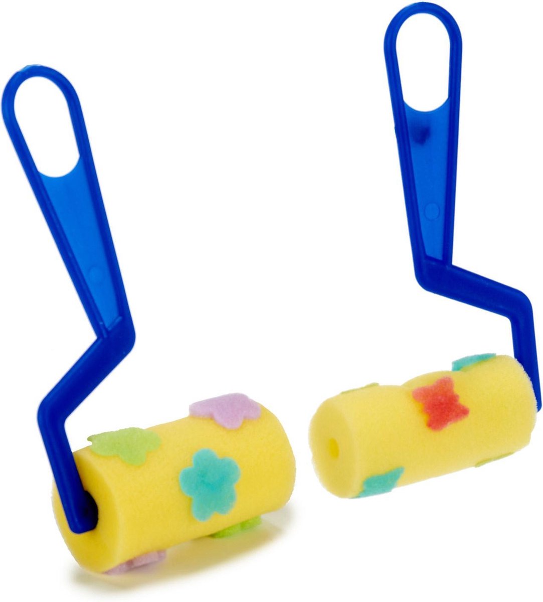 Pincello Patroonroller Foam Blauw/geel 2 Stuks