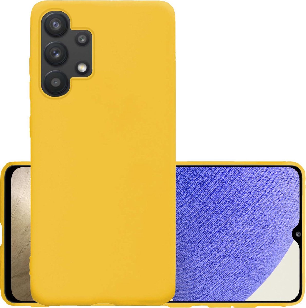 Samsung Galaxy A32 5G Hoesje Back Cover Siliconen Case Hoes - Geel