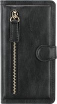 Hoesje geschikt voor Samsung Galaxy A21S - Bookcase - Pasjeshouder - Portemonnee - Rits - Kunstleer - Zwart