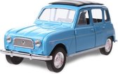 schaalmodel Renault 4 jongens 12 cm staal blauw