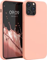 kwmobile telefoonhoesje voor Apple iPhone 12 Pro Max - Hoesje met siliconen coating - Smartphone case in roze grapefruit